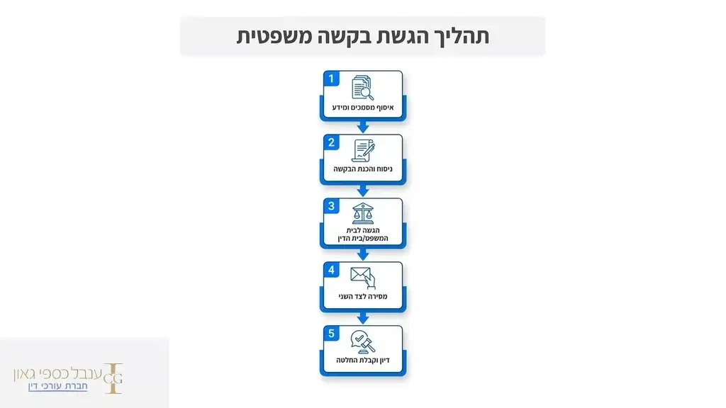 תיק מסמכים משפטיים על שולחן משרדי